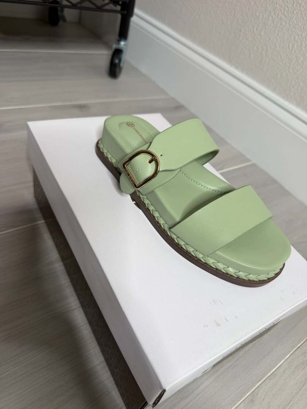 Giani Bernini GianaaP Double Band Slide Sandals Tender Green Retail $70 - Picture 8 of 10